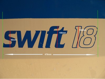 Swift 18 decal measurements